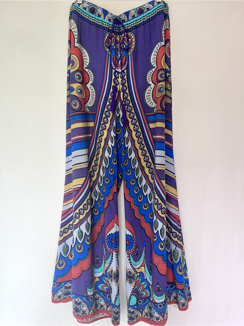 Flying Tomato Printed Palazzo Pants Bohemian Festival Wide Leg